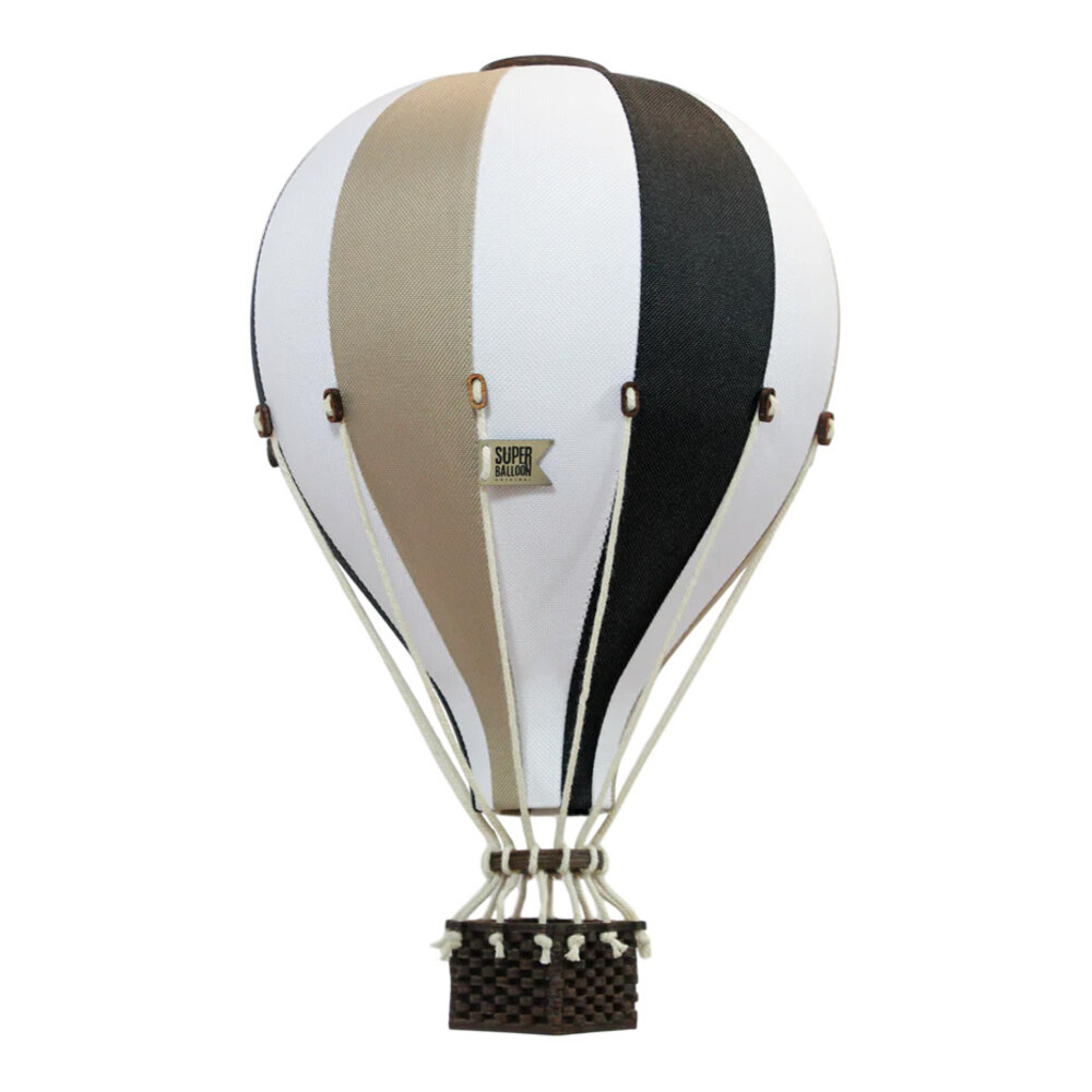 Super Balloon Luchtballon - wit zwart en beige Super Balloon Luchtballon - wit zwart en beige
