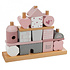 Stapelblokken huisje - Roze Stapelblokken huisje - Roze