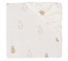 Jollein Hoeslaken Jersey 40/50x80/90cm - Happy Miffy Nougat Jollein Hoeslaken Jersey 40/50x80/90cm - Happy Miffy Nougat