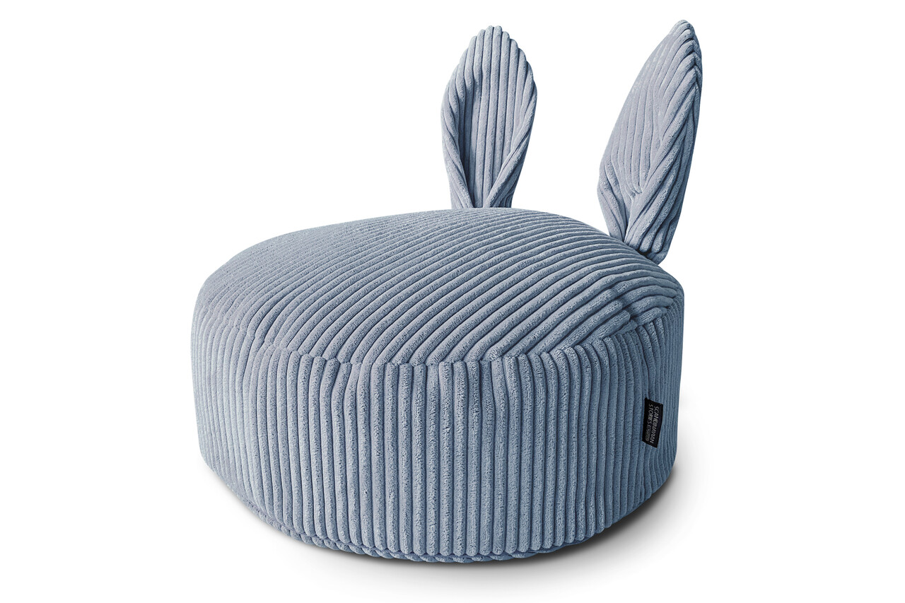 Scandinavian stories Poef Bunny Corduroy - Light blue Scandinavian stories Poef Bunny Corduroy - Light blue