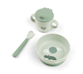 Done by Deer Foodie eerste maaltijdset Happy clouds Green Done by Deer Foodie eerste maaltijdset Happy clouds Green