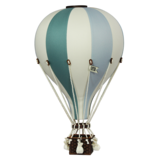 Super Balloon Luchtballon - groen, blauw en ecru (Groot)