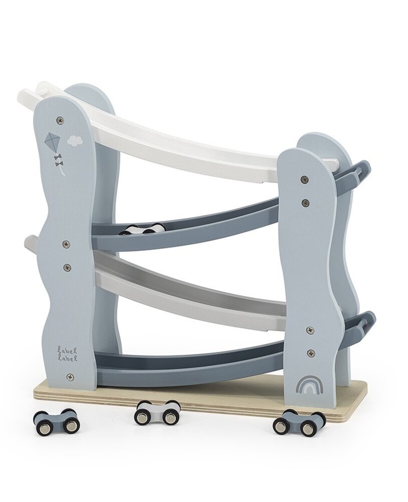 Label Label Auto glijbaan - Blauw Label Label Auto glijbaan - Blauw