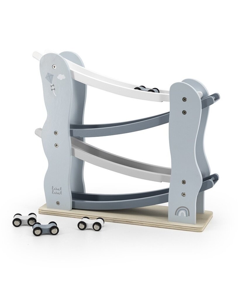 Label Label Auto glijbaan - Blauw Label Label Auto glijbaan - Blauw