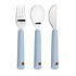 Bestek met Siliconen handvat - Happy Rascals, Smile Sky Blue Bestek met Siliconen handvat - Happy Rascals, Smile Sky Blue