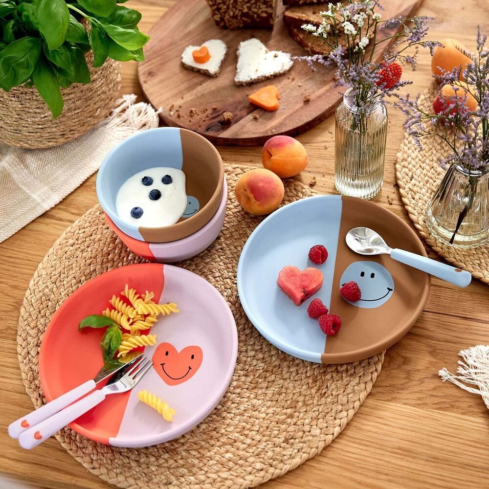 Lässig Bestek met Siliconen handvat - Happy Rascals, Heart Lavender