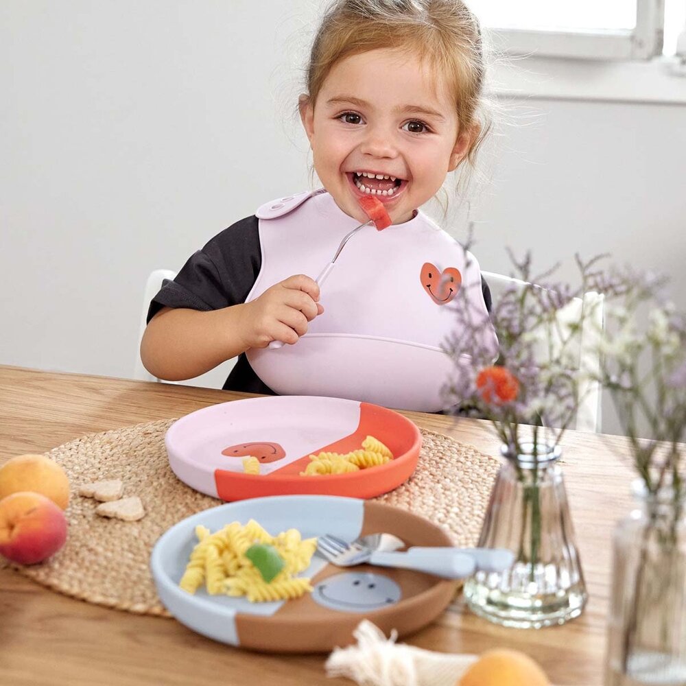 Lässig Bestek met Siliconen handvat - Happy Rascals, Heart Lavender