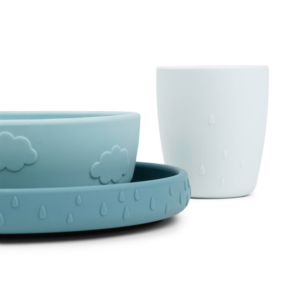 Done by Deer Stick&Stay dinner set Deer friends Blue