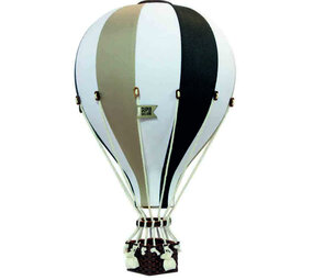 Super Balloon Luchtballon - wit zwart en beige (Groot)
