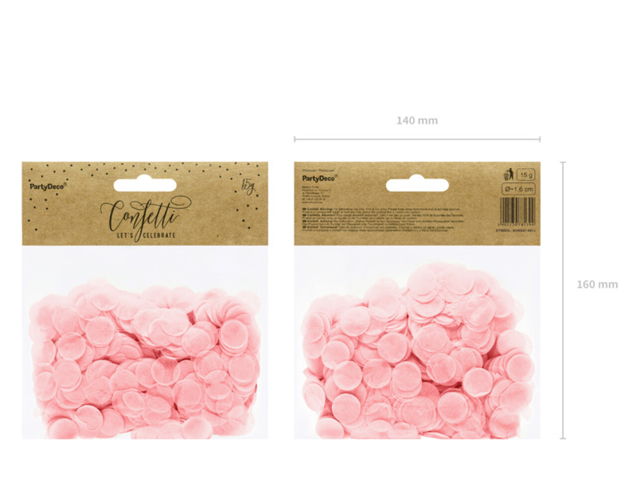 PartyDeco Confetti Cirkels Lichtroze (15 g) PartyDeco Confetti Cirkels Lichtroze (15 g)