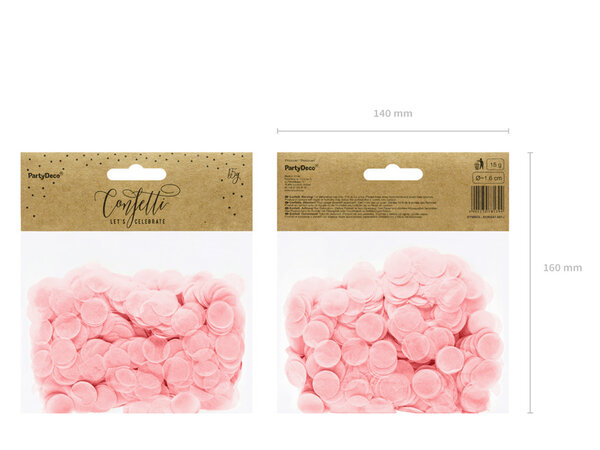 PartyDeco Confetti Cirkels Lichtroze (15 g) PartyDeco Confetti Cirkels Lichtroze (15 g)
