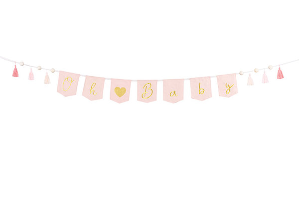 PartyDeco Slinger Oh Baby Babyshower Girl (2,5 m) PartyDeco Slinger Oh Baby Babyshower Girl (2,5 m)