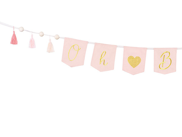PartyDeco Slinger Oh Baby Babyshower Girl (2,5 m) PartyDeco Slinger Oh Baby Babyshower Girl (2,5 m)
