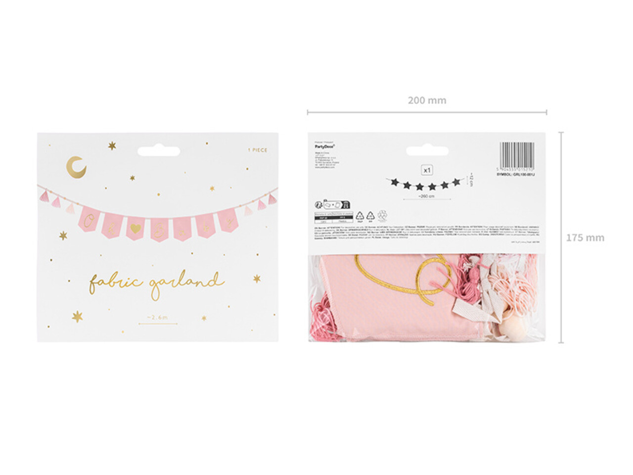 PartyDeco Slinger Oh Baby Babyshower Girl (2,5 m) PartyDeco Slinger Oh Baby Babyshower Girl (2,5 m)