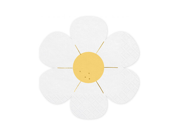 PartyDeco Servetten Madeliefje (12 st 16 x 16,5 cm) PartyDeco Servetten Madeliefje (12 st 16 x 16,5 cm)