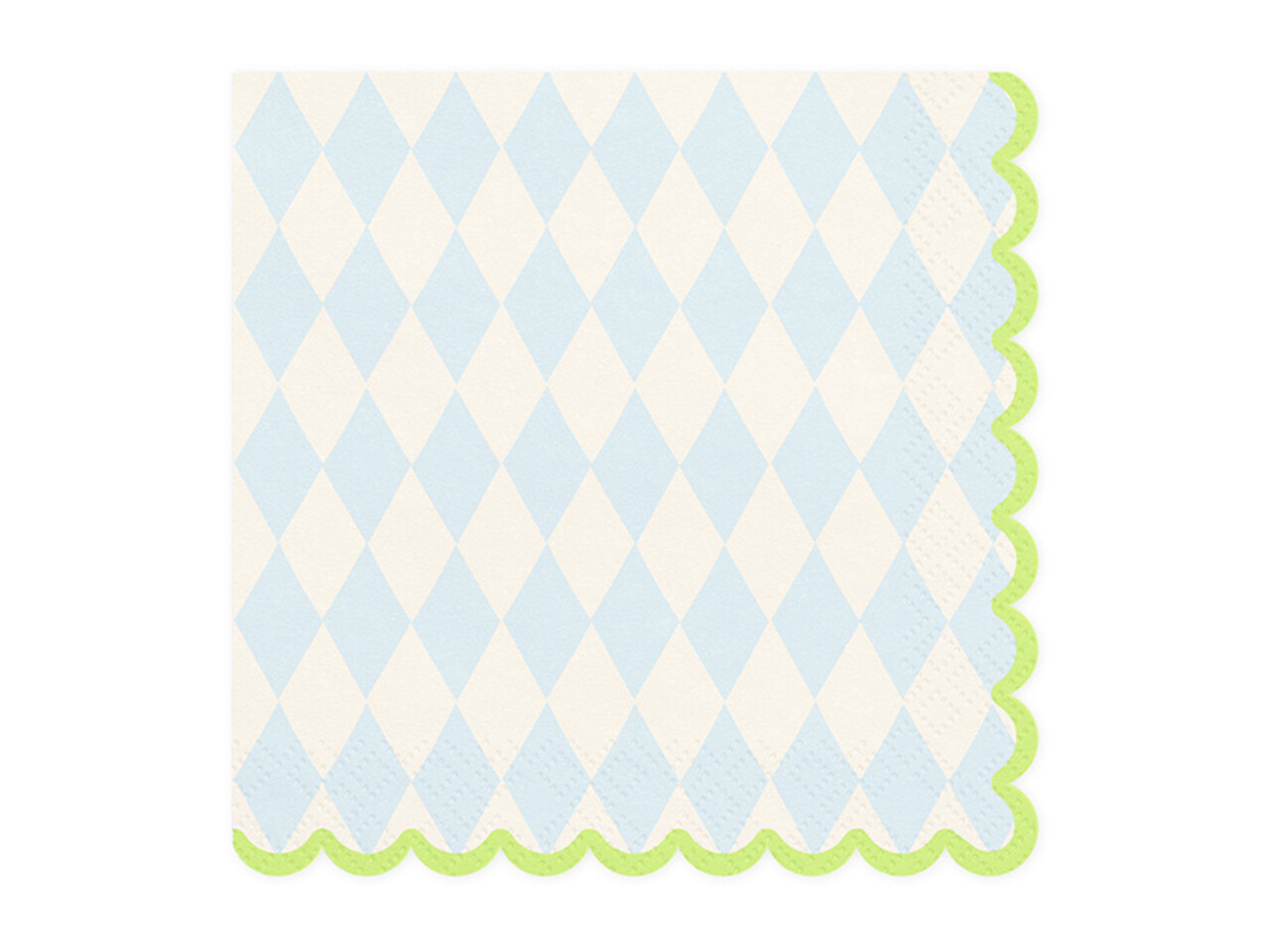 PartyDeco Servetten Blauw/wit geruit (20 st 33 x 33 cm)