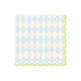 PartyDeco Servetten Blauw/wit geruit (20 st 33 x 33 cm) PartyDeco Servetten Blauw/wit geruit (20 st 33 x 33 cm)