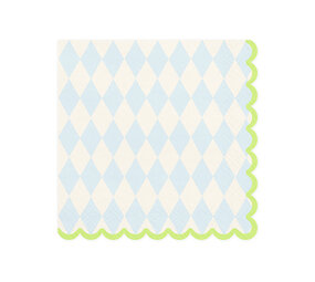PartyDeco Servetten Blauw/wit geruit (20 st 33 x 33 cm) PartyDeco Servetten Blauw/wit geruit (20 st 33 x 33 cm)