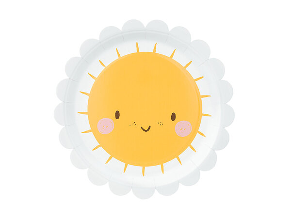 PartyDeco Bordjes Zon (6 st 18 cm) PartyDeco Bordjes Zon (6 st 18 cm)