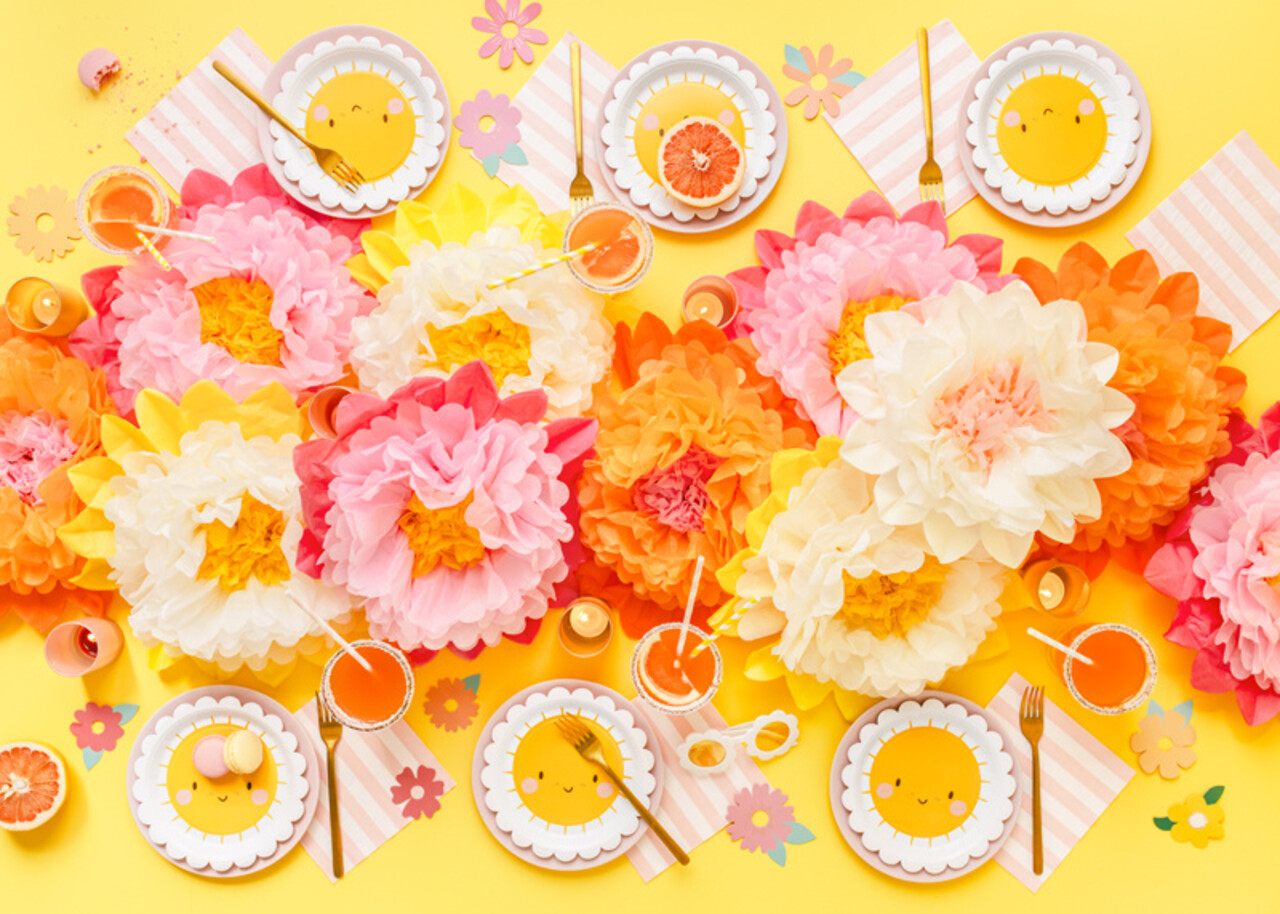 PartyDeco Bordjes Zon (6 st 18 cm) PartyDeco Bordjes Zon (6 st 18 cm)