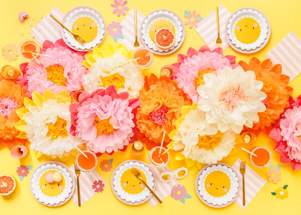 PartyDeco Bordjes Zon (6 st 18 cm) PartyDeco Bordjes Zon (6 st 18 cm)