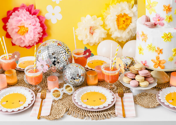 PartyDeco Bordjes Zon (6 st 18 cm) PartyDeco Bordjes Zon (6 st 18 cm)