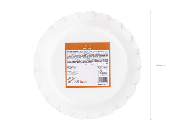 PartyDeco Bordjes Zon (6 st 18 cm) PartyDeco Bordjes Zon (6 st 18 cm)