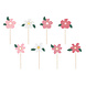 PartyDeco Taarttopper Flowers (8 st mix ± 14 cm) PartyDeco Taarttopper Flowers (8 st mix ± 14 cm)
