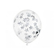 PartyDeco Ballon Confetti Stars Zilver (6st 30 cm) PartyDeco Ballon Confetti Stars Zilver (6st 30 cm)