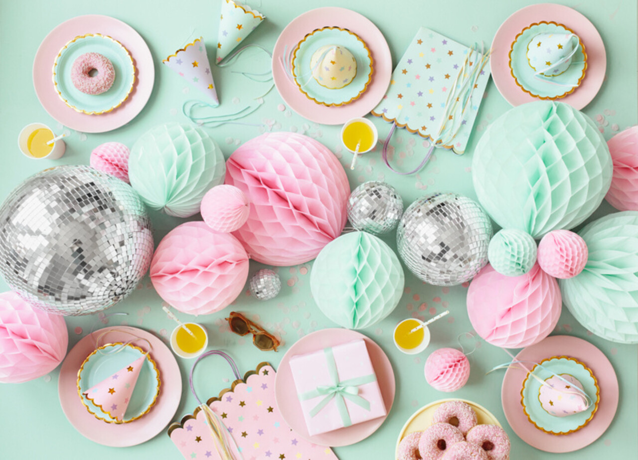 PartyDeco Feesthoedjes Unicorn Stars (6 st mix 14,5 cm)