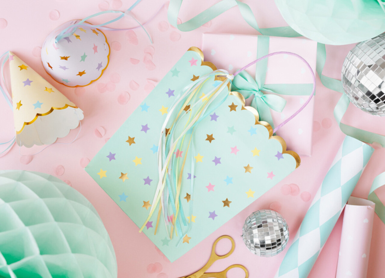 PartyDeco Feesthoedjes Unicorn Stars (6 st mix 14,5 cm)