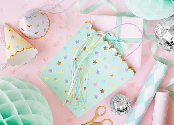 PartyDeco Feesthoedjes Unicorn Stars (6 st mix 14,5 cm)