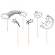 PartyDeco Taarttopper Unicorn (5 st mix 13 - 23,5 cm) PartyDeco Taarttopper Unicorn (5 st mix 13 - 23,5 cm)