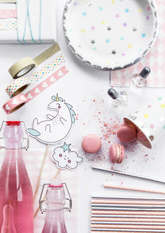 PartyDeco Taarttopper Unicorn (5 st mix 13 - 23,5 cm) PartyDeco Taarttopper Unicorn (5 st mix 13 - 23,5 cm)