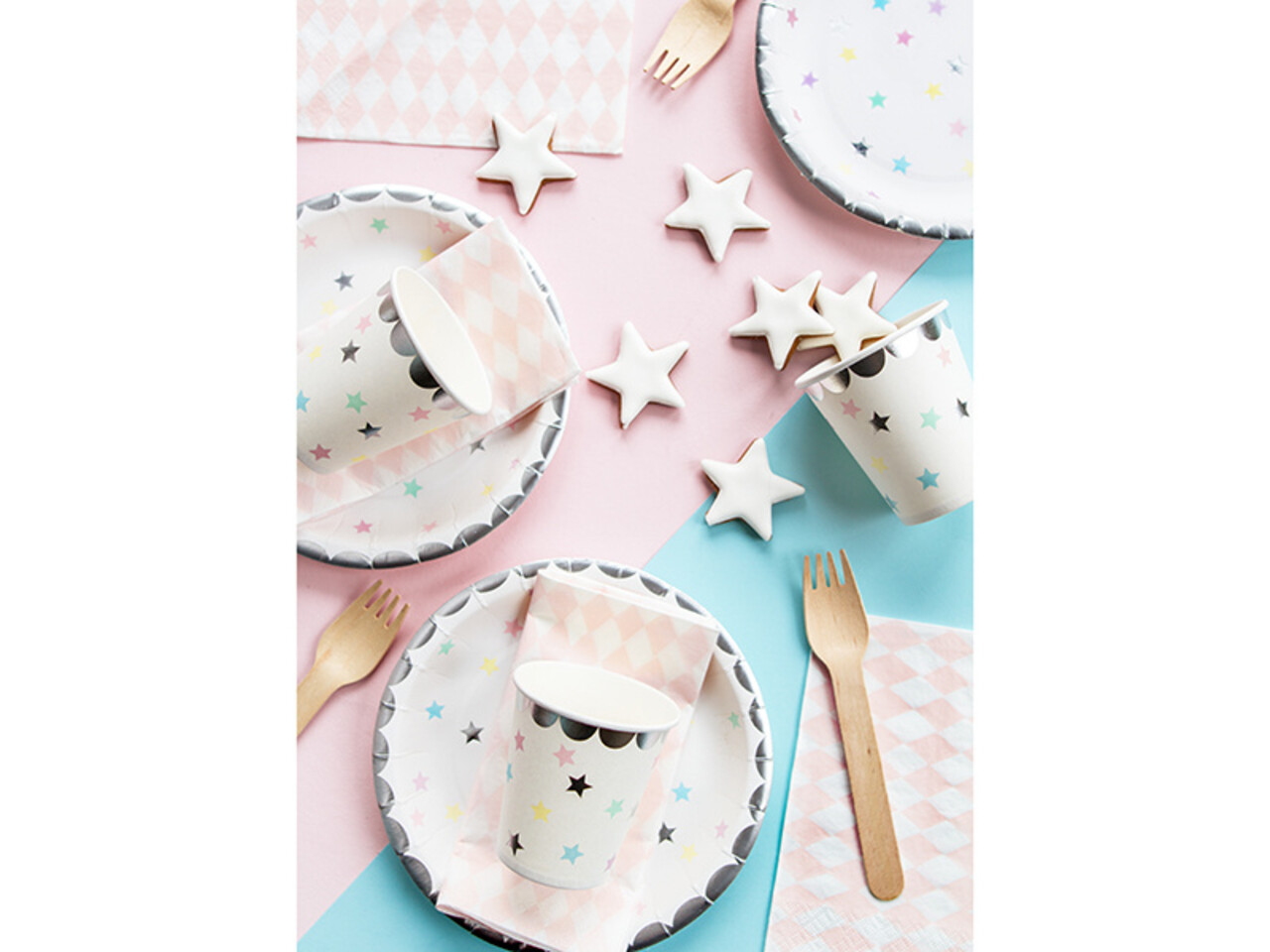 PartyDeco Bordjes Unicorn Stars (6 st 18 cm) PartyDeco Bordjes Unicorn Stars (6 st 18 cm)