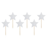 PartyDeco Taarttopper Stars (6 st) PartyDeco Taarttopper Stars (6 st)
