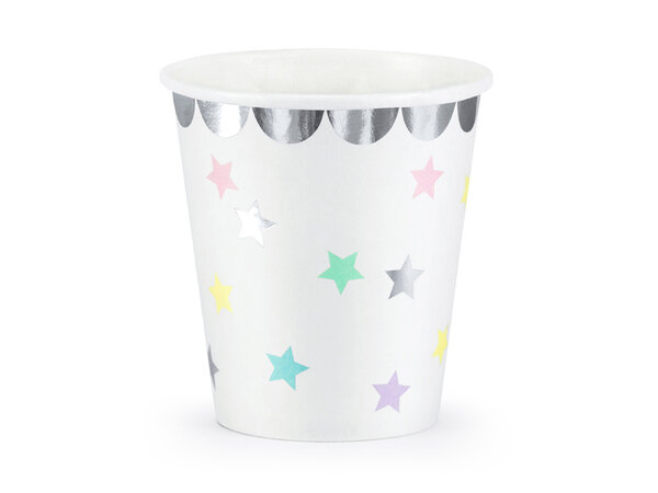 PartyDeco Bekertjes Unicorn Stars (6 st 180 ml)