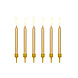 PartyDeco Taartkaarsjes goud (6 st 6 cm) PartyDeco Taartkaarsjes goud (6 st 6 cm)