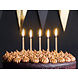 PartyDeco Taartkaarsjes goud (6 st 6 cm) PartyDeco Taartkaarsjes goud (6 st 6 cm)
