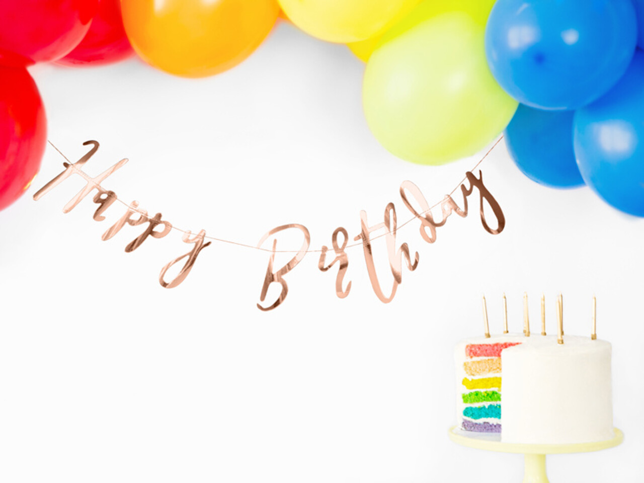 PartyDeco Taartkaarsjes goud (6 st 6 cm)