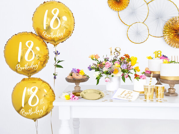 PartyDeco Taartkaarsjes goud (6 st 6 cm)