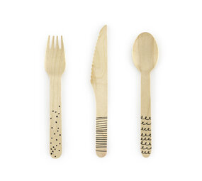 PartyDeco Bestek Piraten (6 setjes 16 cm)