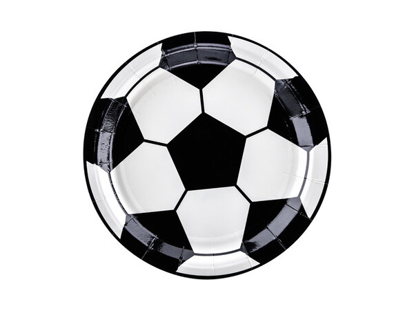 PartyDeco Bordjes Voetbal (6 st 18 cm) PartyDeco Bordjes Voetbal (6 st 18 cm)