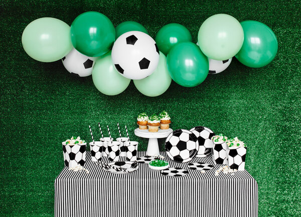 PartyDeco Bordjes Voetbal (6 st 18 cm) PartyDeco Bordjes Voetbal (6 st 18 cm)