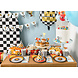 PartyDeco Feesthoedjes Geblokte Vlag (6 st 16 cm) PartyDeco Feesthoedjes Geblokte Vlag (6 st 16 cm)
