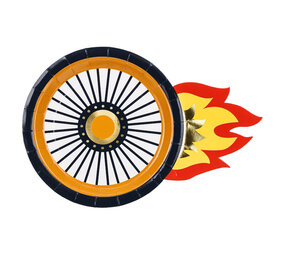 PartyDeco Bordjes Wiel (6 st 26 x 18 cm)