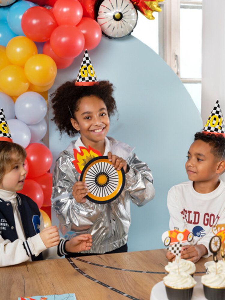 PartyDeco Bordjes Wiel (6 st 26 x 18 cm)