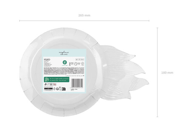 PartyDeco Bordjes Wiel (6 st 26 x 18 cm)