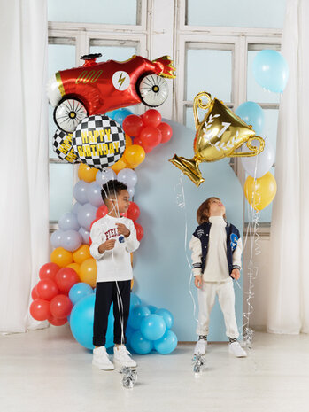 PartyDeco Folieballon Geblokte Vlag Happy Birthday (45 cm) PartyDeco Folieballon Geblokte Vlag Happy Birthday (45 cm)