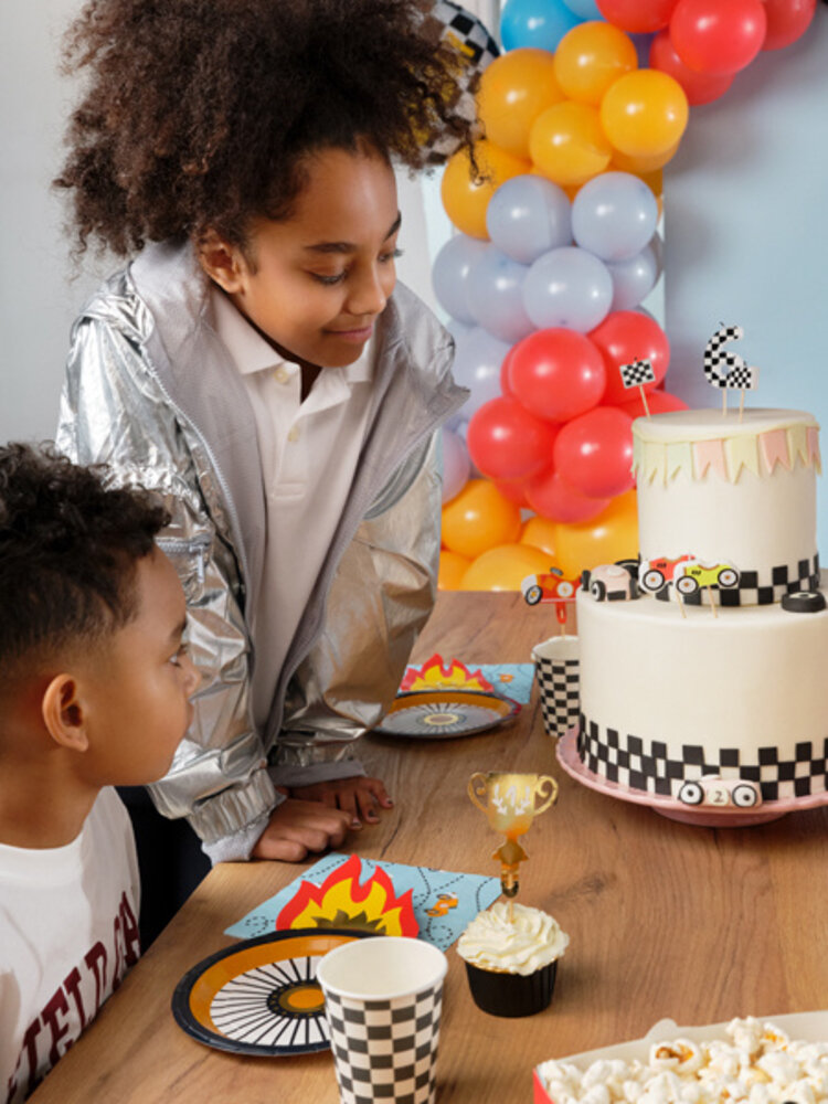 PartyDeco Taarttopper Cars (4 st mix 12 cm) PartyDeco Taarttopper Cars (4 st mix 12 cm)